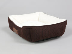 Aran Knit, Deluxe Pet Bed – Chocolate, Small