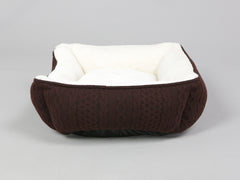 Aran Knit, Deluxe Pet Bed – Chocolate, Small