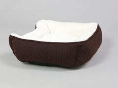 Aran Knit, Deluxe Pet Bed – Chocolate, Small