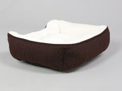 Aran Knit, Deluxe Pet Bed – Chocolate, Small