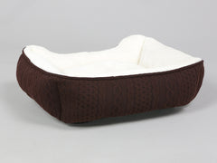 Aran Knit, Deluxe Pet Bed – Chocolate, Small