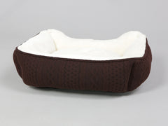 Aran Knit, Deluxe Pet Bed – Chocolate, Small