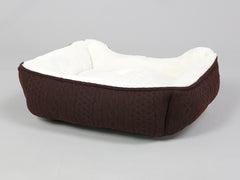 Aran Knit, Deluxe Pet Bed – Chocolate, Small