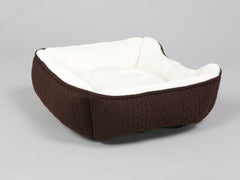 Aran Knit, Deluxe Pet Bed – Chocolate, Small
