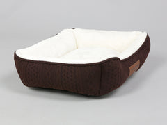 Aran Knit, Deluxe Pet Bed – Chocolate, Small