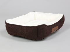 Aran Knit, Deluxe Pet Bed – Chocolate, Small
