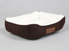 Aran Knit, Deluxe Pet Bed – Chocolate, Small