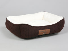 Aran Knit, Deluxe Pet Bed – Chocolate, Small