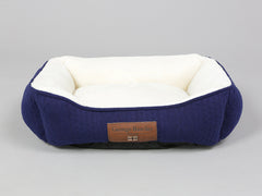 Aran Knit, Deluxe Pet Bed – Navy, Small