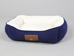 Aran Knit, Deluxe Pet Bed – Navy, Small