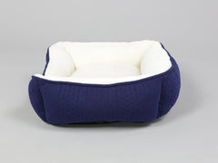 Aran Knit, Deluxe Pet Bed – Navy, Small