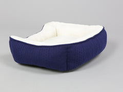 Aran Knit, Deluxe Pet Bed – Navy, Small