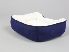 Aran Knit, Deluxe Pet Bed – Navy, Small