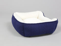 Aran Knit, Deluxe Pet Bed – Navy, Small