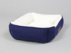 Aran Knit, Deluxe Pet Bed – Navy, Small
