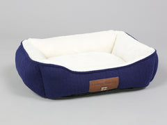 Aran Knit, Deluxe Pet Bed – Navy, Small