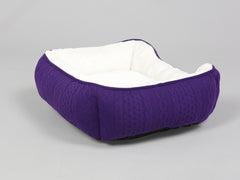 Aran Knit, Deluxe Pet Bed – Plum, Small