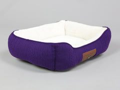 Aran Knit, Deluxe Pet Bed – Plum, Small