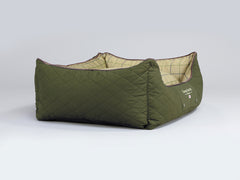 Country Orthopaedic Walled Dog Bed - Olive Green, Medium