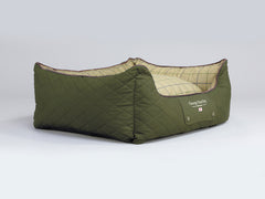 Country Orthopaedic Walled Dog Bed - Olive Green, Medium