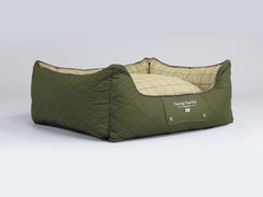 Country Orthopaedic Walled Dog Bed - Olive Green, Medium