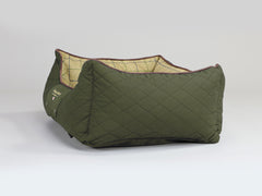 Country Orthopaedic Walled Dog Bed - Olive Green, Small