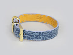 Holmsley Leather Collar – Regal Blue, Small, 28 - 32cm (11 – 12.5in.)