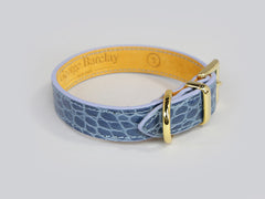 Holmsley Leather Collar – Regal Blue, Small, 28 - 32cm (11 – 12.5in.)