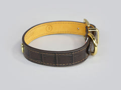 Holmsley Leather Collar – Mahogany Brown, Small, 28 - 32cm (11 – 12.5in.)