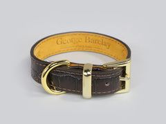 Holmsley Leather Collar – Mahogany Brown, X-Small, 24 - 28cm (9.5 - 11in.)