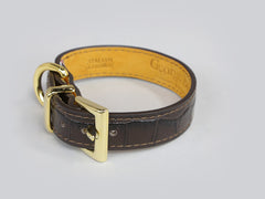 Holmsley Leather Collar – Mahogany Brown, X-Small, 24 - 28cm (9.5 - 11in.)