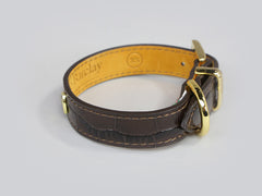 Holmsley Leather Collar – Mahogany Brown, X-Small, 24 - 28cm (9.5 - 11in.)