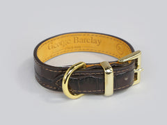 Holmsley Leather Collar – Mahogany Brown, X-Small, 24 - 28cm (9.5 - 11in.)