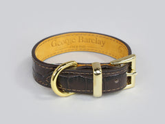 Holmsley Leather Collar – Mahogany Brown, X-Small, 24 - 28cm (9.5 - 11in.)
