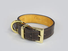 Holmsley Leather Collar – Mahogany Brown, XX-Small, 20 – 24cm (8 – 9.5in.)