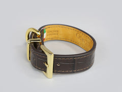 Holmsley Leather Collar – Mahogany Brown, XX-Small, 20 – 24cm (8 – 9.5in.)