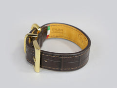 Holmsley Leather Collar – Mahogany Brown, XX-Small, 20 – 24cm (8 – 9.5in.)