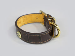 Holmsley Leather Collar – Mahogany Brown, XX-Small, 20 – 24cm (8 – 9.5in.)