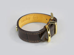 Holmsley Leather Collar – Mahogany Brown, XX-Small, 20 – 24cm (8 – 9.5in.)