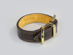 Holmsley Leather Collar – Mahogany Brown, XX-Small, 20 – 24cm (8 – 9.5in.)