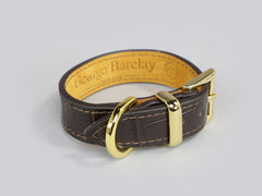 Holmsley Leather Collar – Mahogany Brown, XX-Small, 20 – 24cm (8 – 9.5in.)