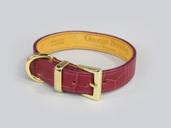 Holmsley Leather Collar – Oxblood Red, Small, 28 - 32cm (11 – 12.5in.)