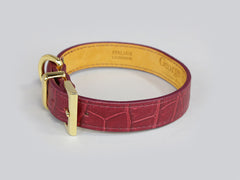 Holmsley Leather Collar – Oxblood Red, Small, 28 - 32cm (11 – 12.5in.)