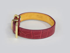 Holmsley Leather Collar – Oxblood Red, Small, 28 - 32cm (11 – 12.5in.)