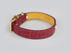 Holmsley Leather Collar – Oxblood Red, Small, 28 - 32cm (11 – 12.5in.)