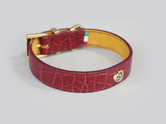 Holmsley Leather Collar – Oxblood Red, Small, 28 - 32cm (11 – 12.5in.)