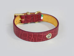Holmsley Leather Collar – Oxblood Red, Small, 28 - 32cm (11 – 12.5in.)