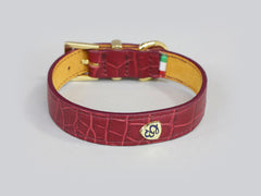 Holmsley Leather Collar – Oxblood Red, Small, 28 - 32cm (11 – 12.5in.)