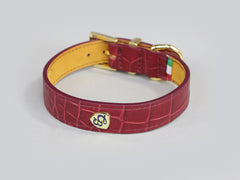 Holmsley Leather Collar – Oxblood Red, Small, 28 - 32cm (11 – 12.5in.)