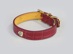Holmsley Leather Collar – Oxblood Red, Small, 28 - 32cm (11 – 12.5in.)